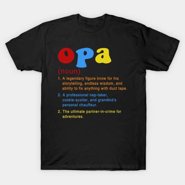 World's Best Opa Vintage Crest Grandpa T-Shirt T-Shirt by peskybeater